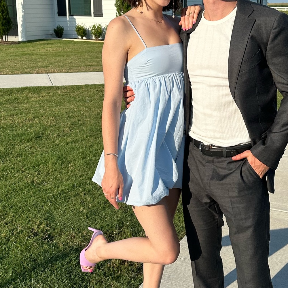 Aritzia Sunday Best Light Blue Dress